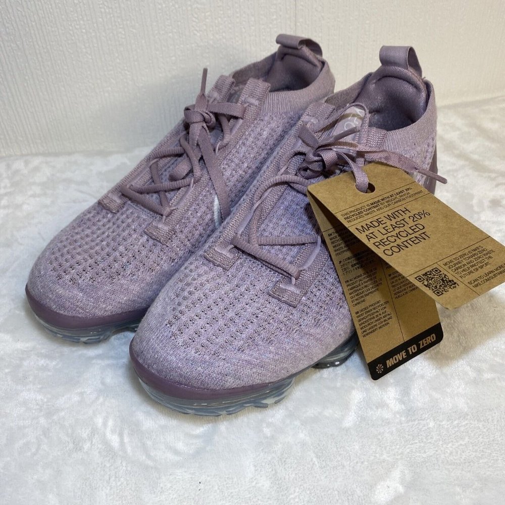 Nike Women's Purple Knit VaporMax Style Athletic Shoes - Picture 6 of 11